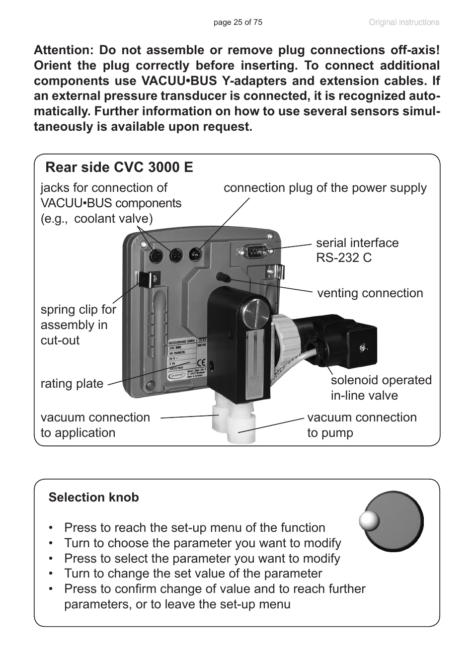 VACUUBRAND CVC 3000 E User Manual | Page 25 / 75