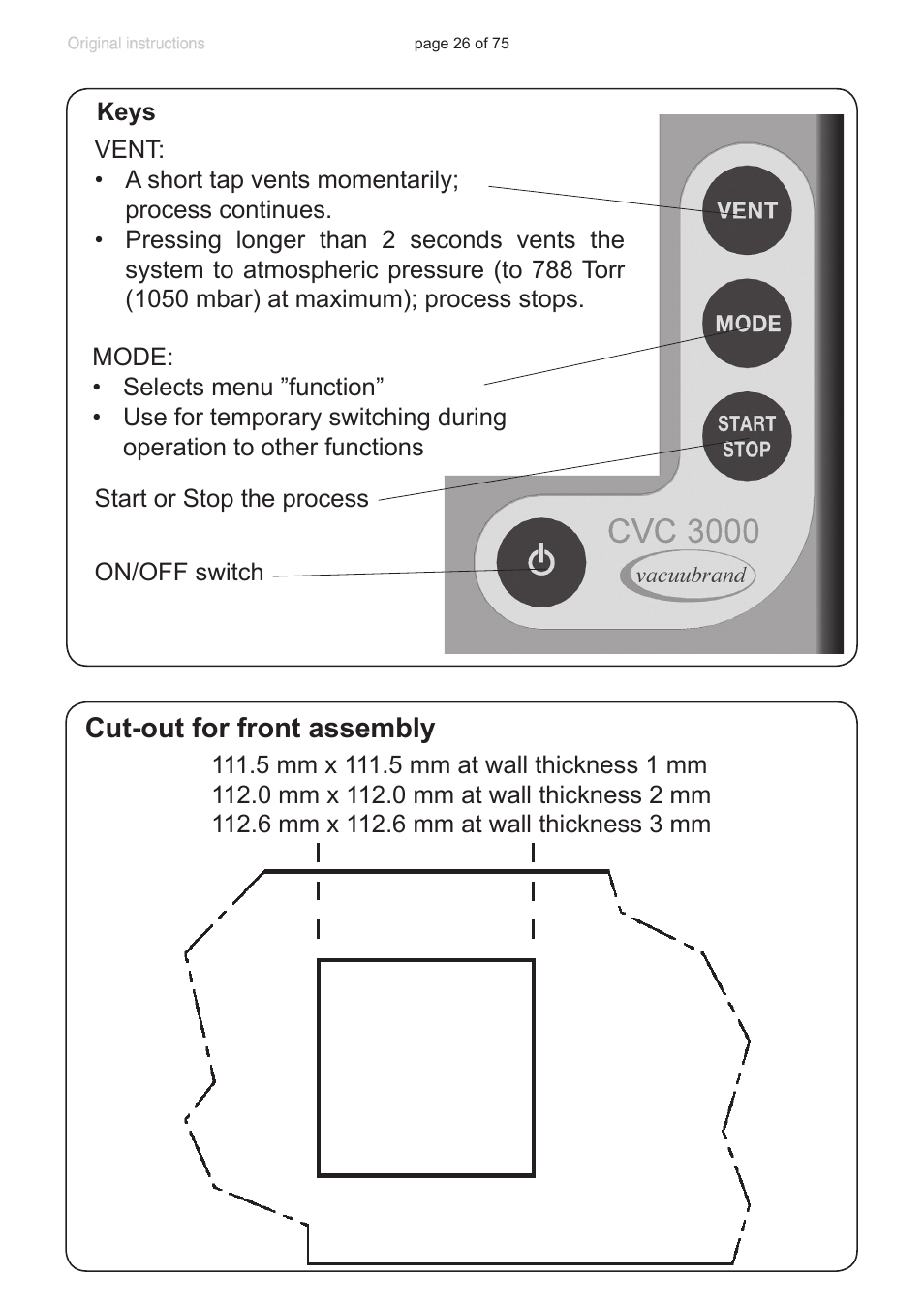 VACUUBRAND CVC 3000 E User Manual | Page 26 / 75