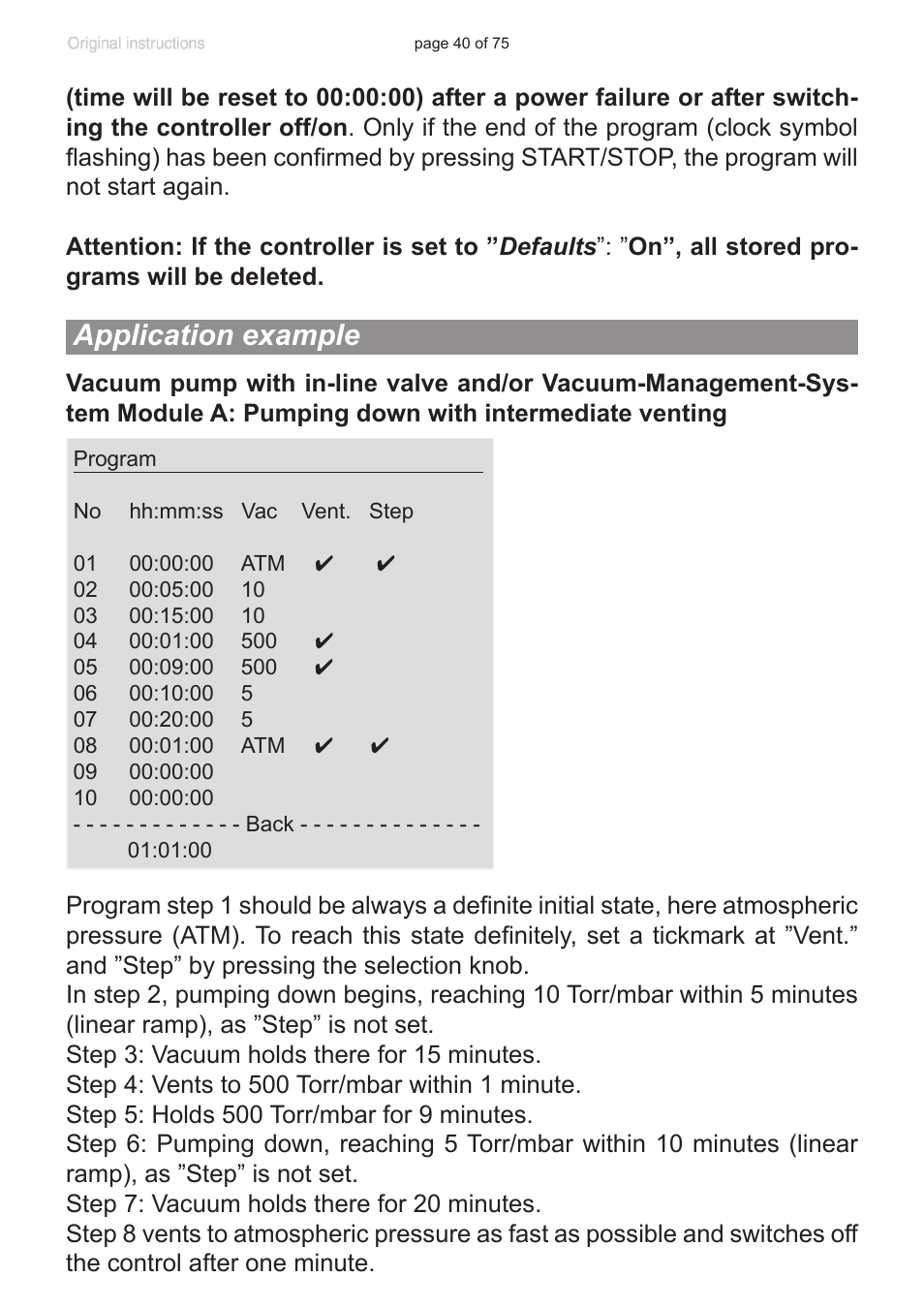 Application example | VACUUBRAND CVC 3000 E User Manual | Page 40 / 75