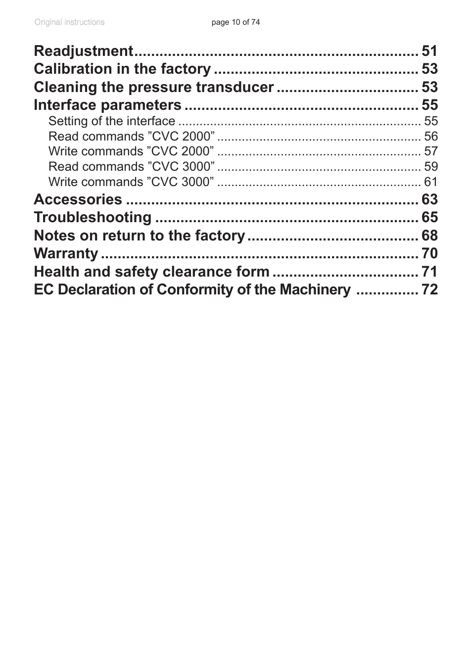 VACUUBRAND CVC 3000 detect User Manual | Page 10 / 74