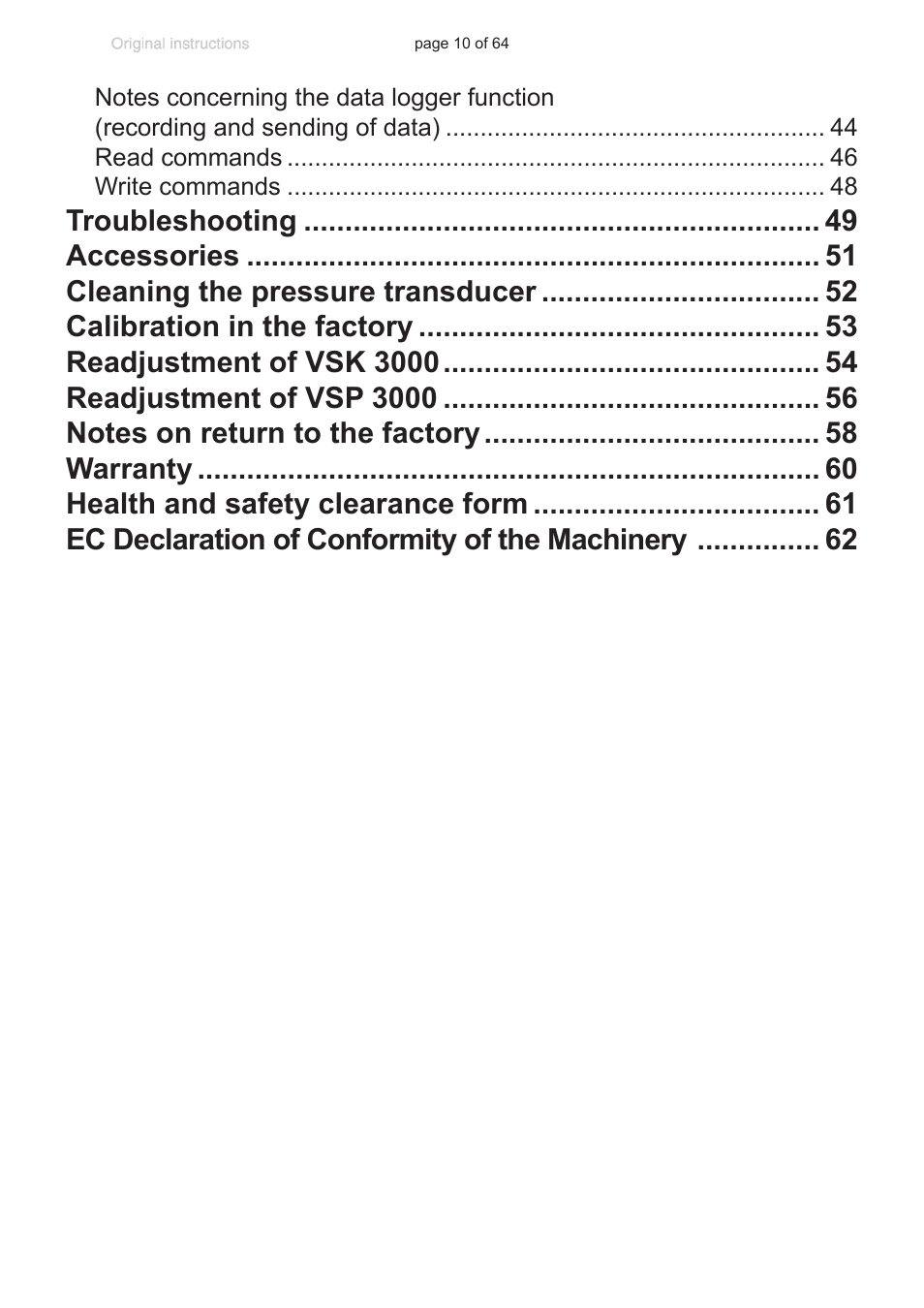 VACUUBRAND DCP 3000 User Manual | Page 10 / 64