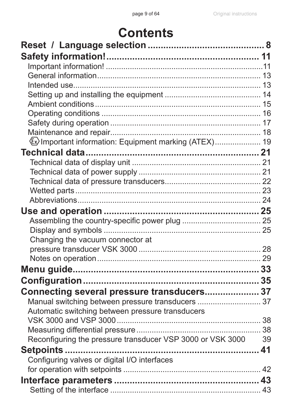 VACUUBRAND DCP 3000 User Manual | Page 9 / 64