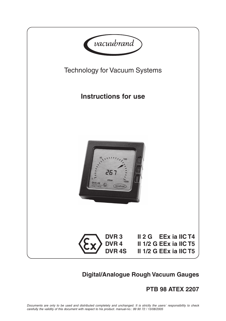 VACUUBRAND DVR 4S User Manual | 20 pages