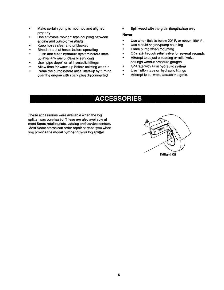 Accessories | Craftsman 247.79452 User Manual | Page 6 / 27