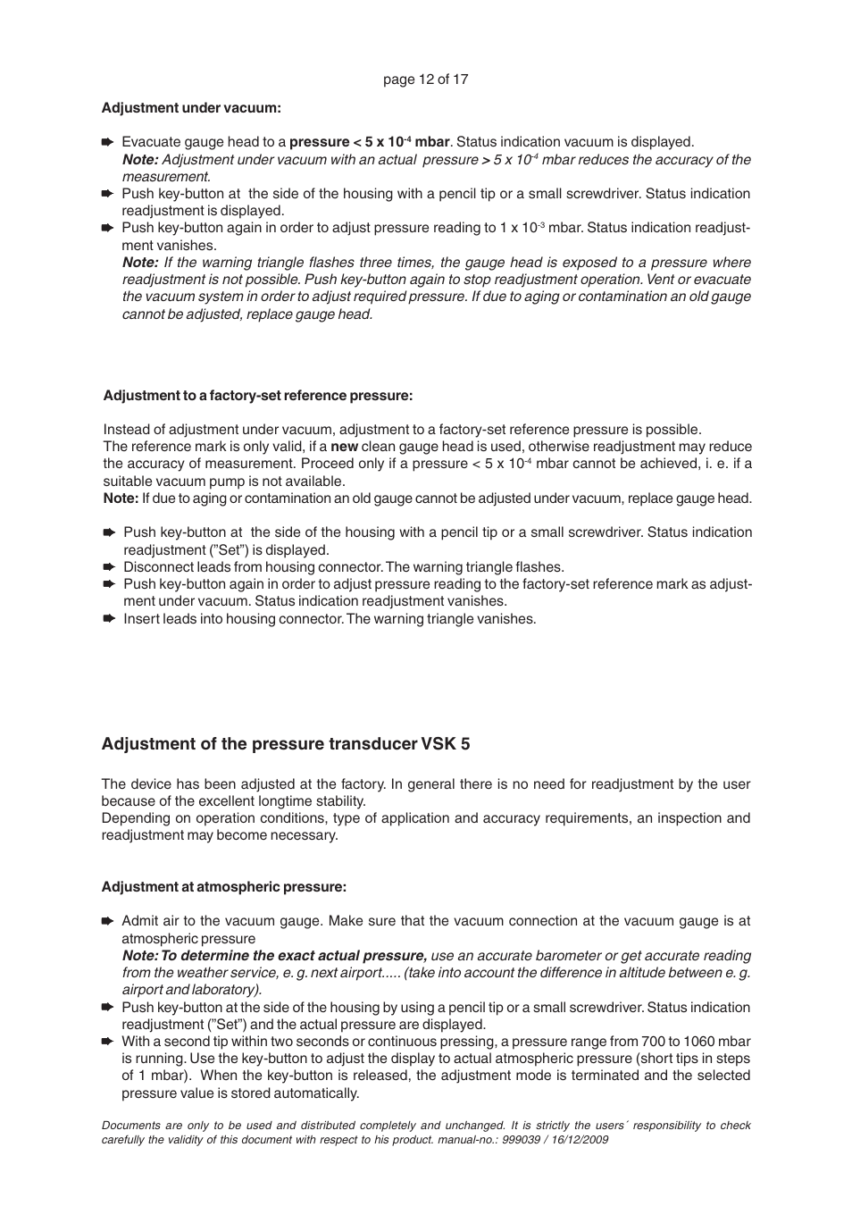 VACUUBRAND VAP 5 User Manual | Page 12 / 17