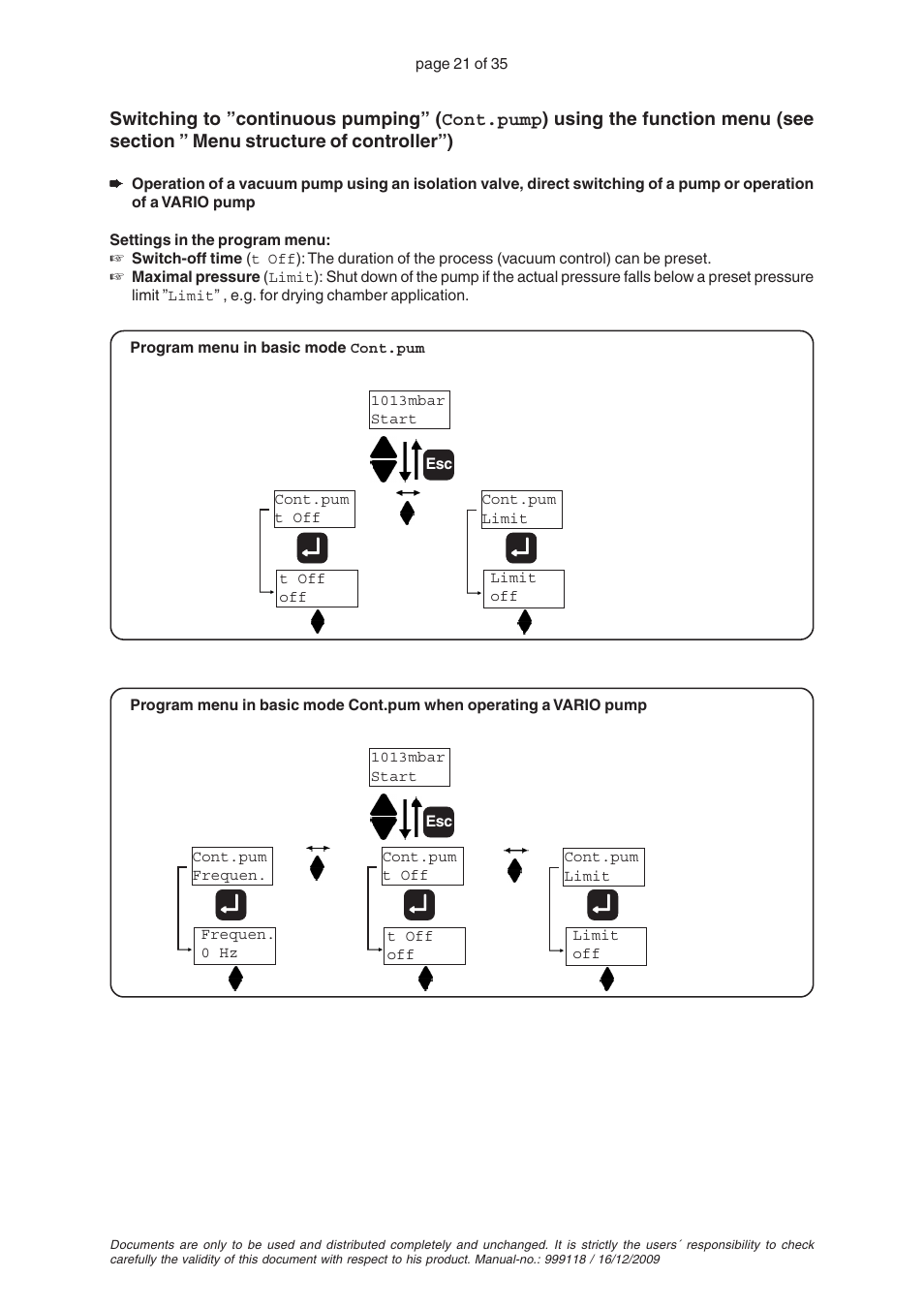 VACUUBRAND VNC 1 User Manual | Page 21 / 35