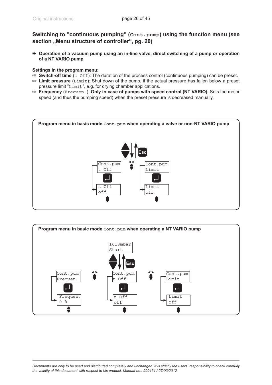 VACUUBRAND VNC 2 User Manual | Page 26 / 45