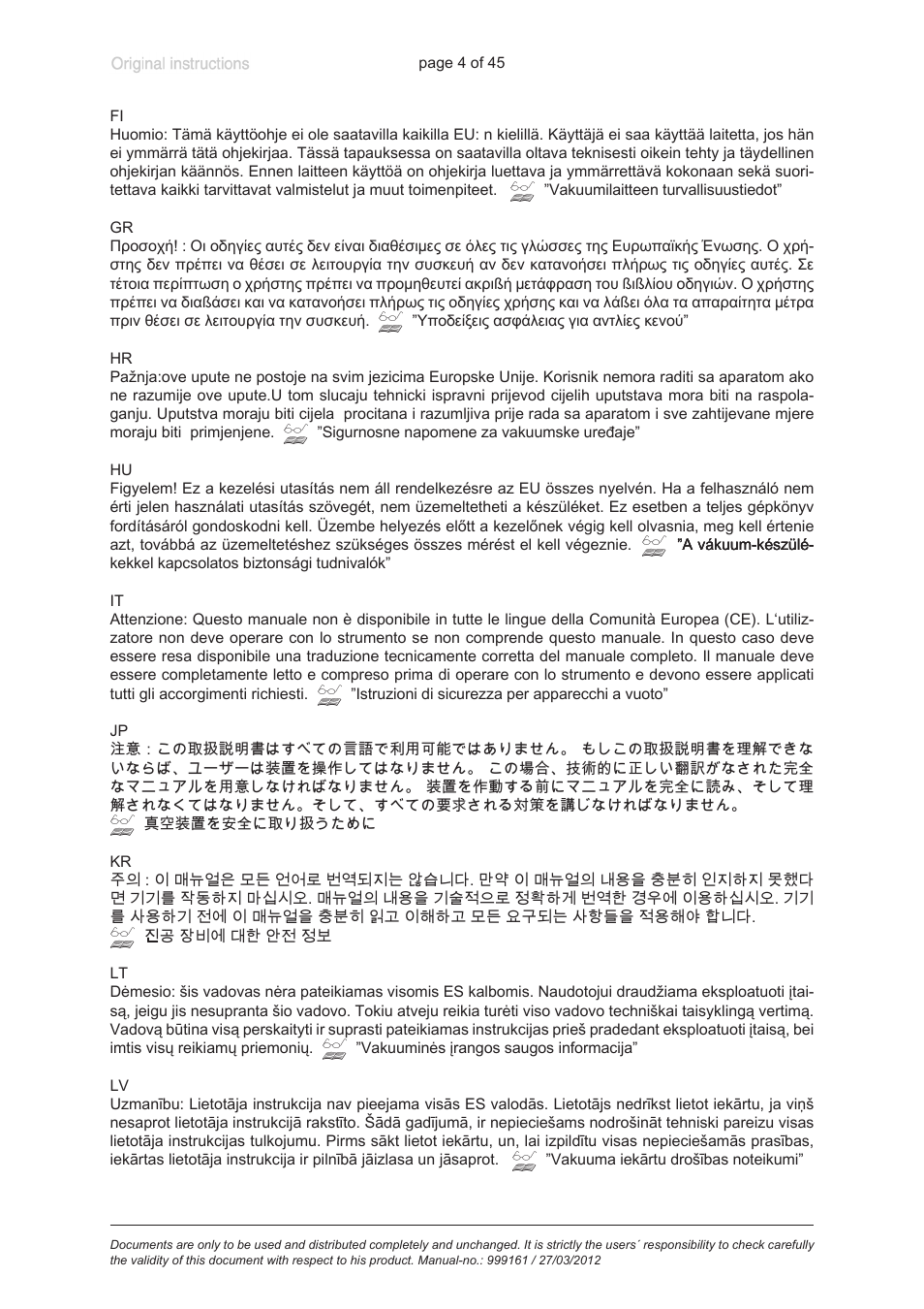 VACUUBRAND VNC 2 User Manual | Page 4 / 45