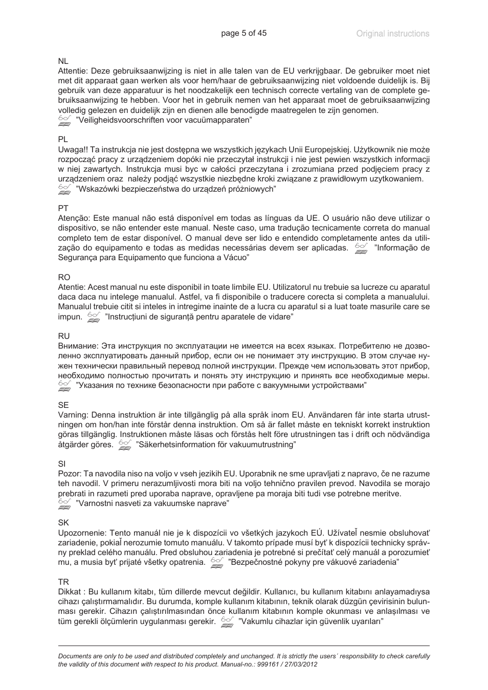 VACUUBRAND VNC 2 User Manual | Page 5 / 45
