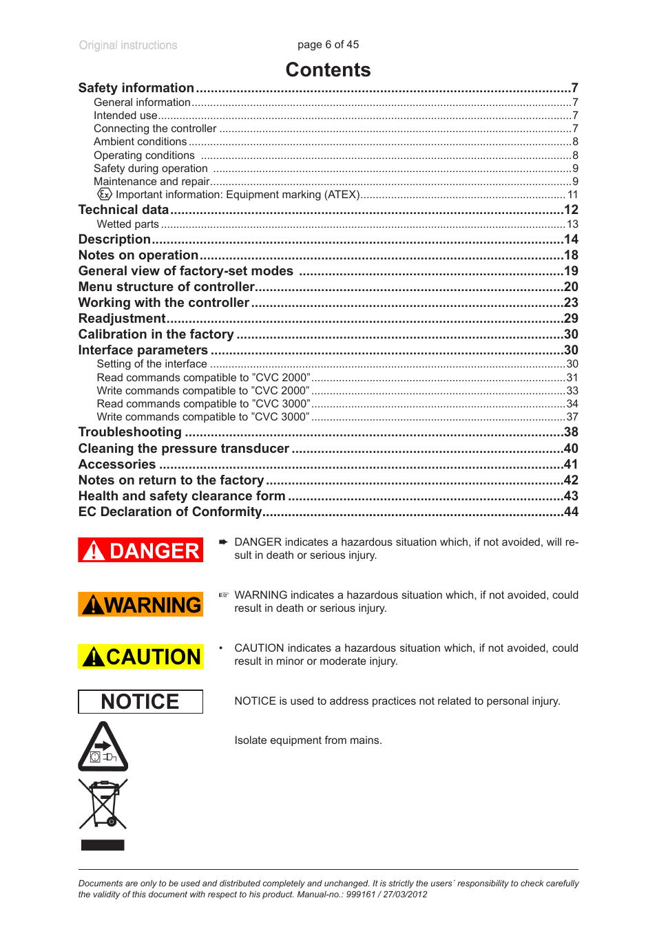 VACUUBRAND VNC 2 User Manual | Page 6 / 45