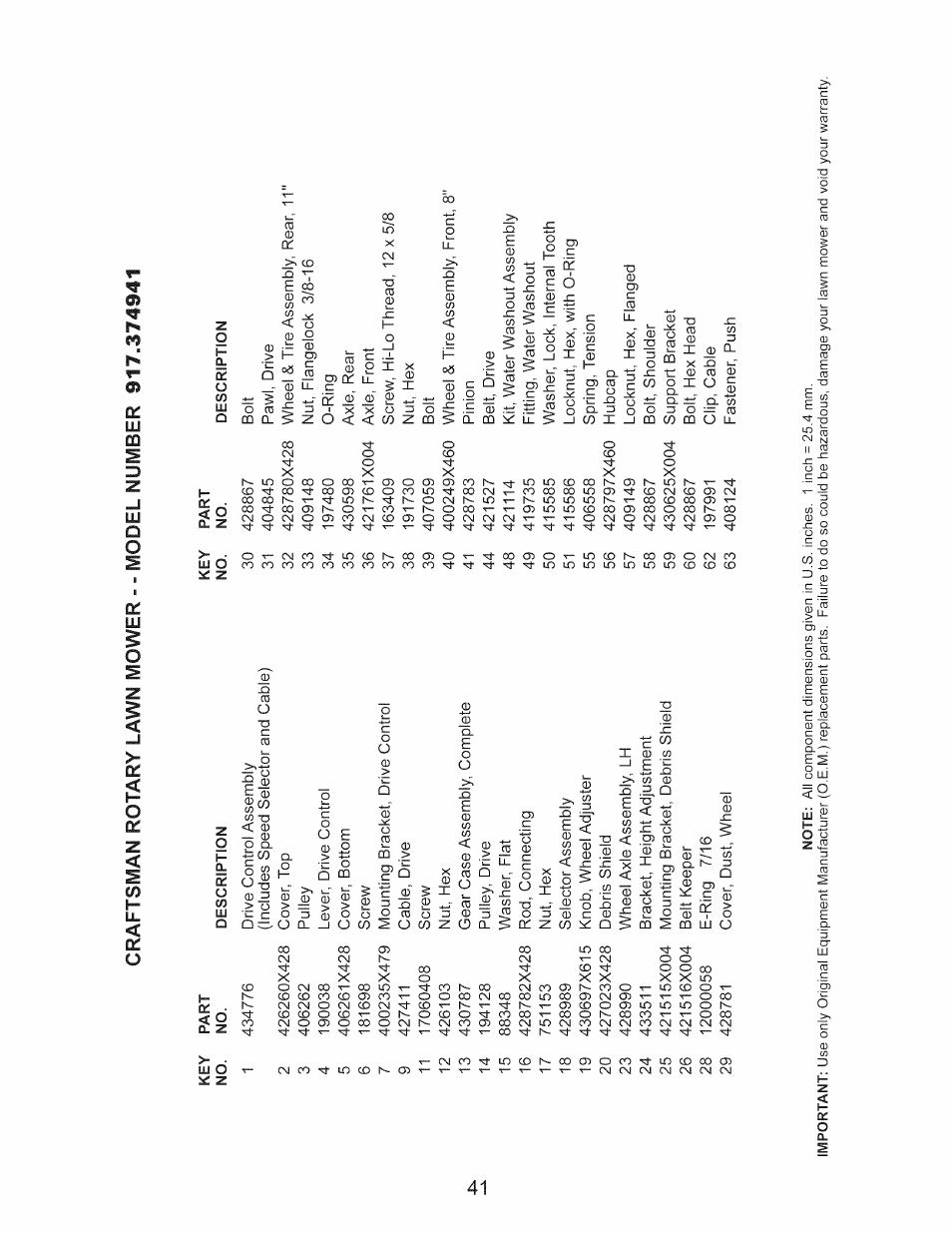 Craftsman 917.374941 User Manual | Page 41 / 48