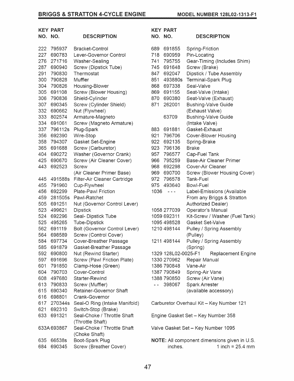 Craftsman 917.374941 User Manual | Page 47 / 48