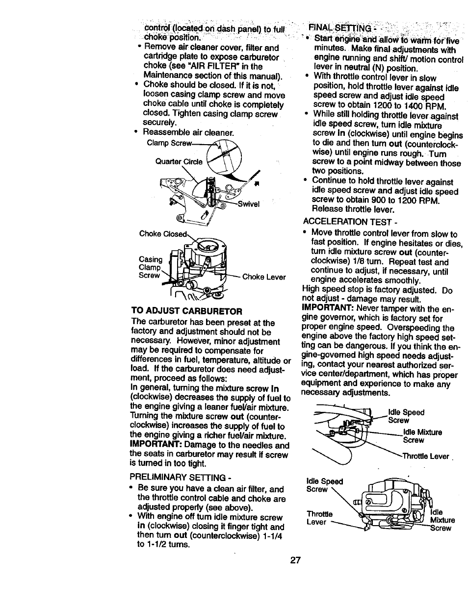 Craftsman 917.270814 User Manual | Page 27 / 60