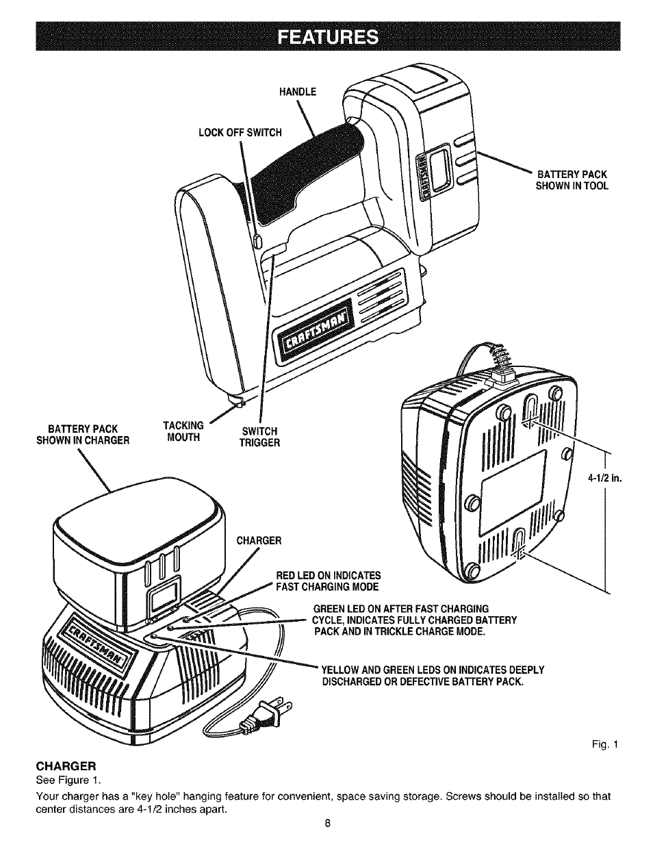 Features | Craftsman 315.114010 User Manual | Page 8 / 16