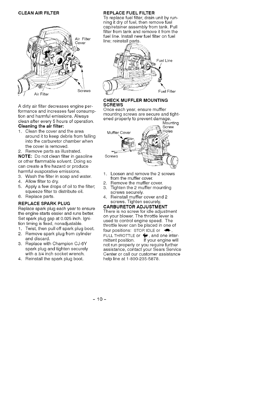 Craftsman 358.794941 User Manual | Page 10 / 13