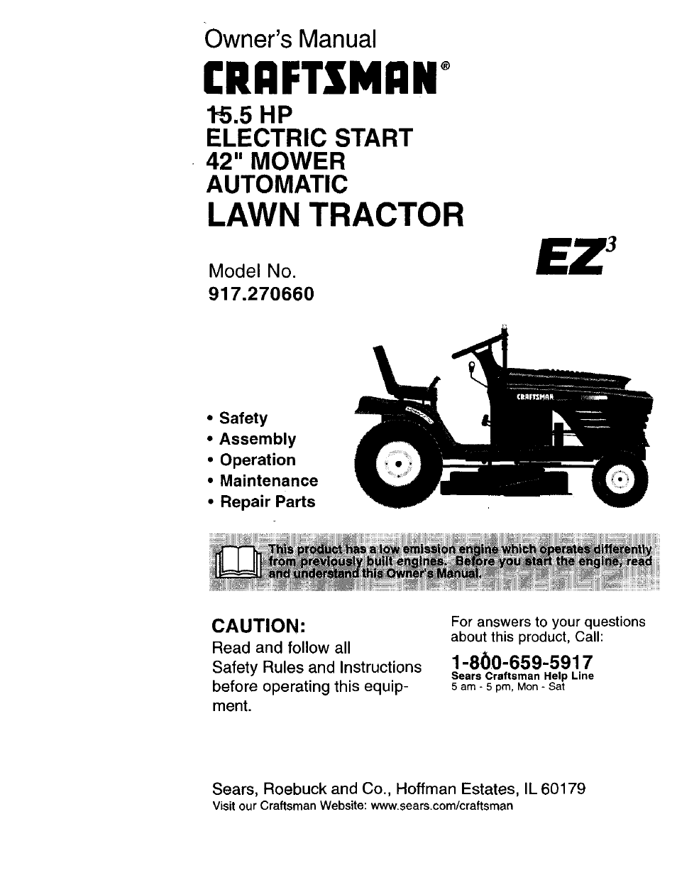 Craftsman 917.270660 User Manual | 60 pages