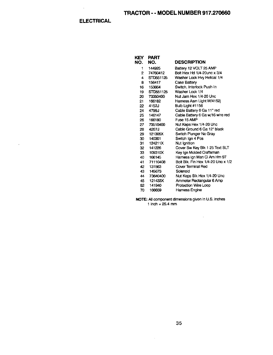 Electrical | Craftsman 917.270660 User Manual | Page 35 / 60