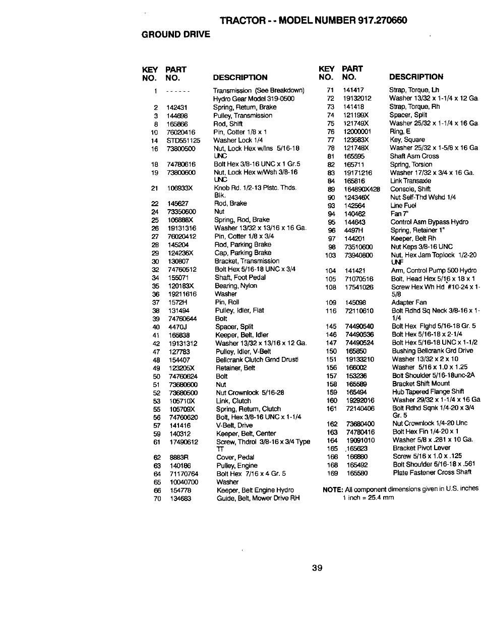 Ground drive | Craftsman 917.270660 User Manual | Page 39 / 60
