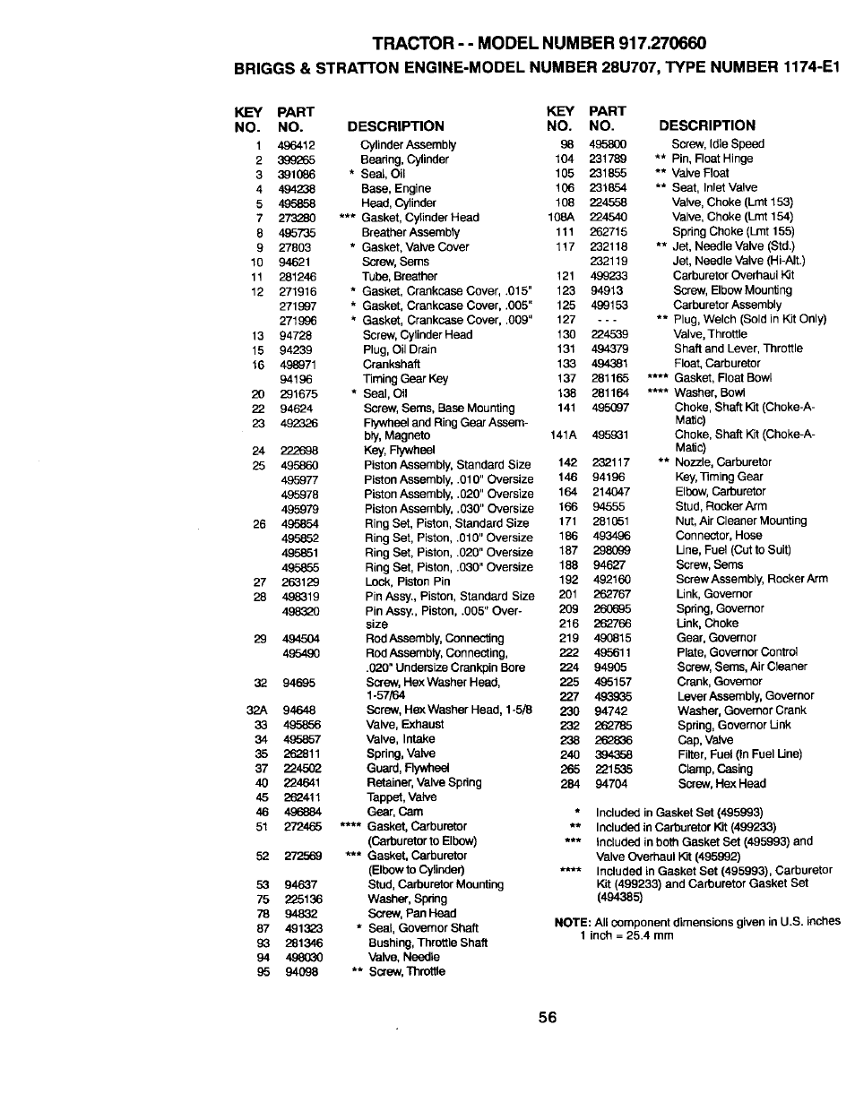 Craftsman 917.270660 User Manual | Page 56 / 60