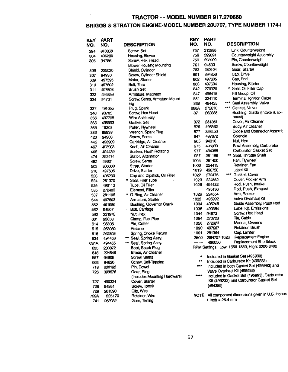 Craftsman 917.270660 User Manual | Page 57 / 60