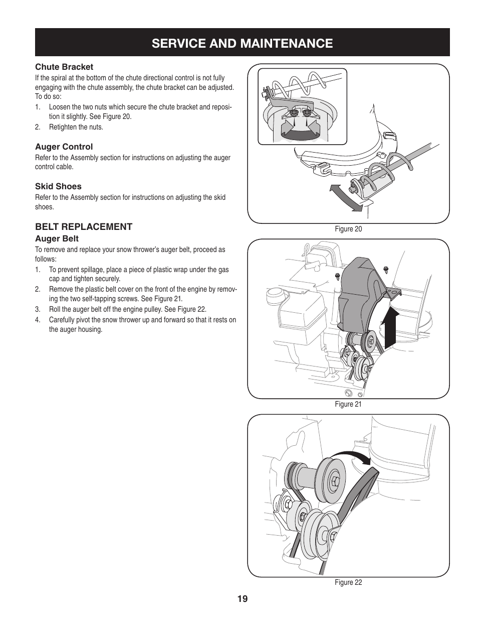 Service and maintenance | Craftsman 247.8819 User Manual | Page 19 / 64