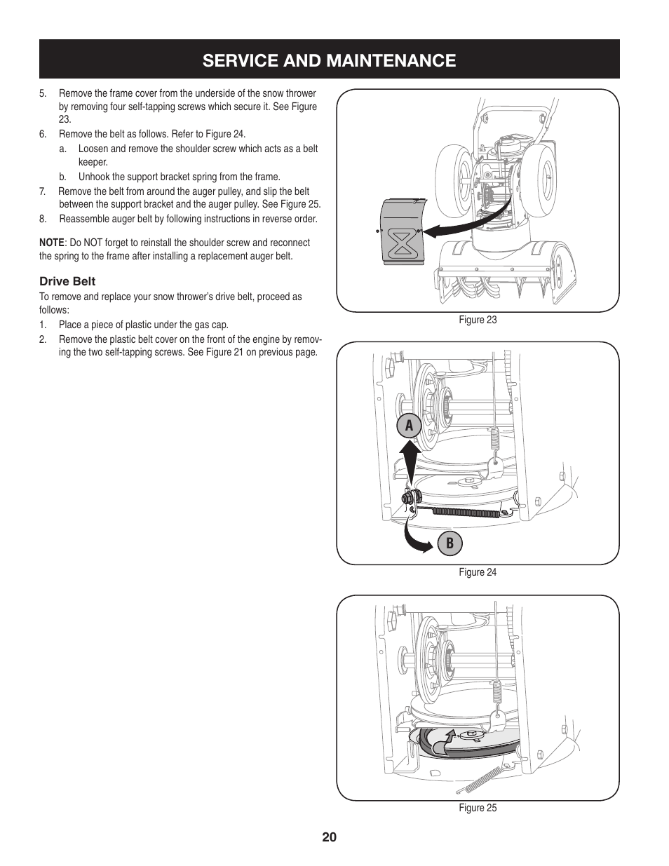 Service and maintenance | Craftsman 247.8819 User Manual | Page 20 / 64