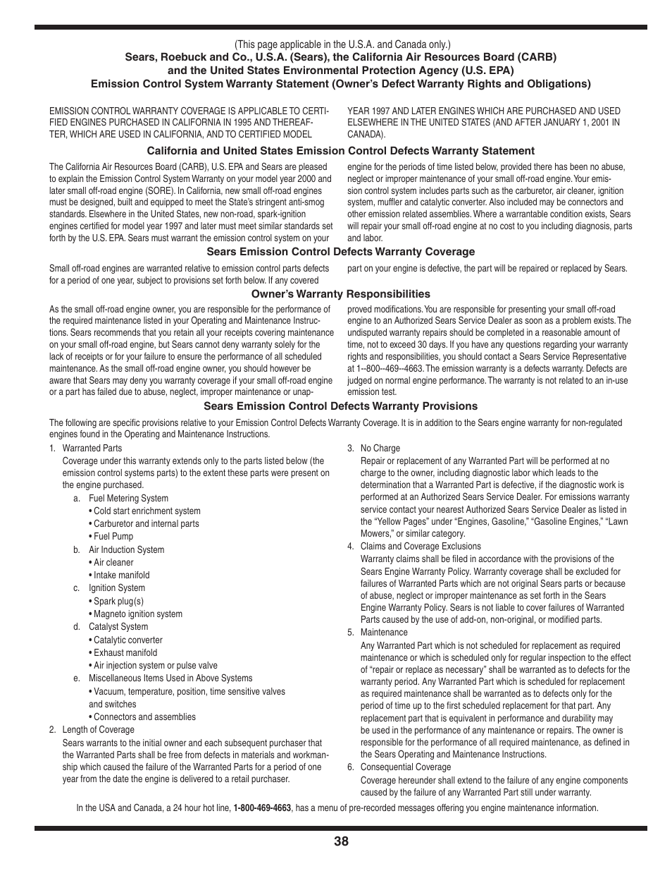 Craftsman 247.8819 User Manual | Page 38 / 64