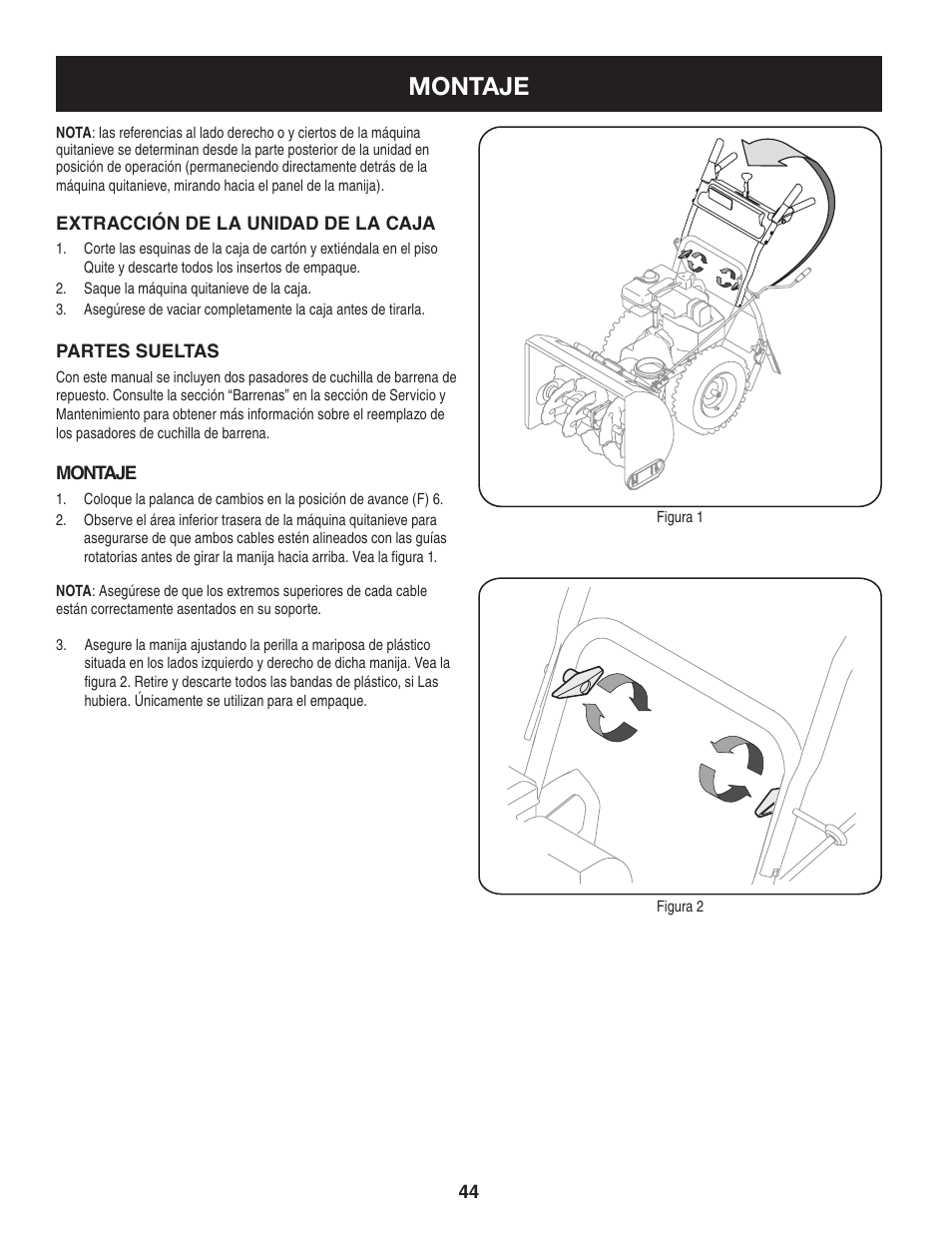 Montaje | Craftsman 247.8819 User Manual | Page 44 / 64