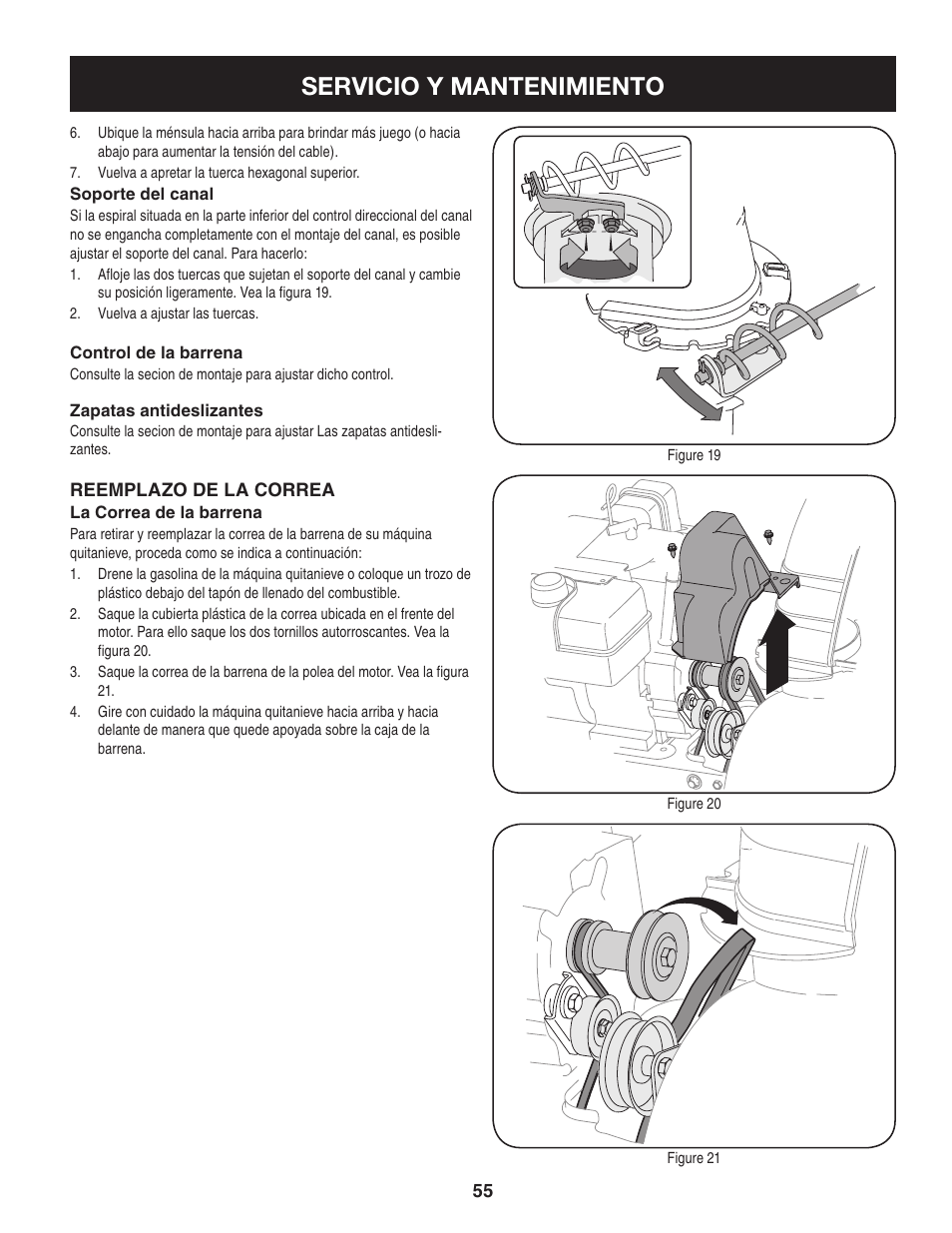 Servicio y mantenimiento | Craftsman 247.8819 User Manual | Page 55 / 64