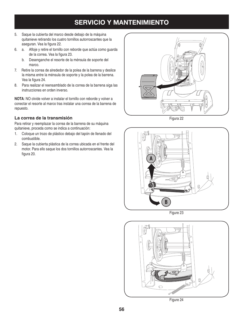 Servicio y mantenimiento | Craftsman 247.8819 User Manual | Page 56 / 64