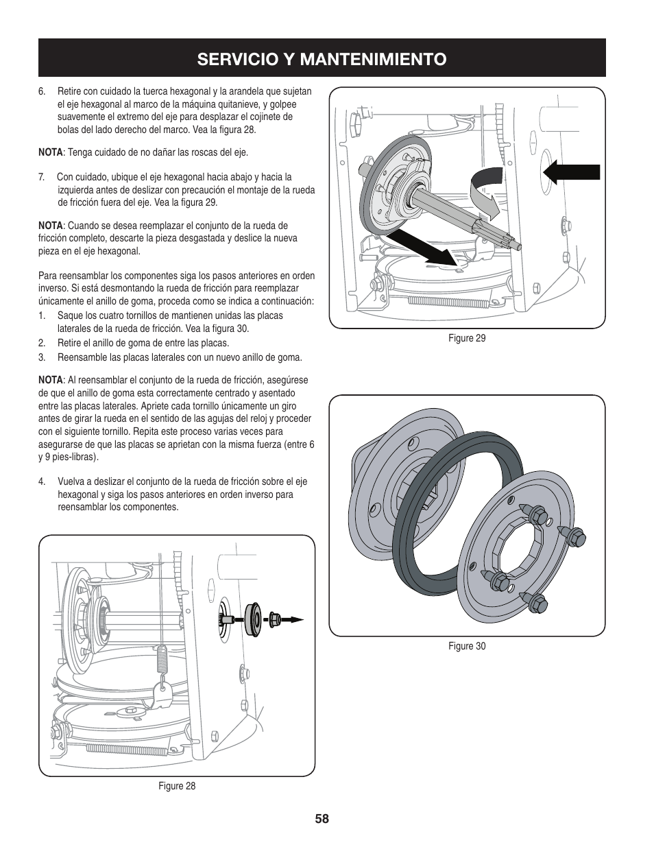 Servicio y mantenimiento | Craftsman 247.8819 User Manual | Page 58 / 64