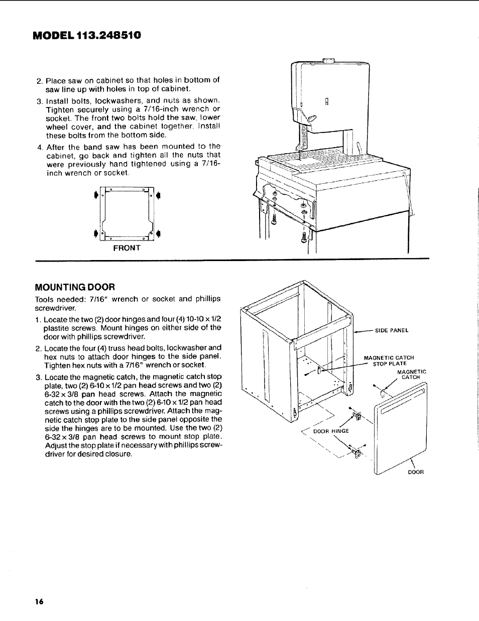 Craftsman 113.248510 User Manual | Page 16 / 52