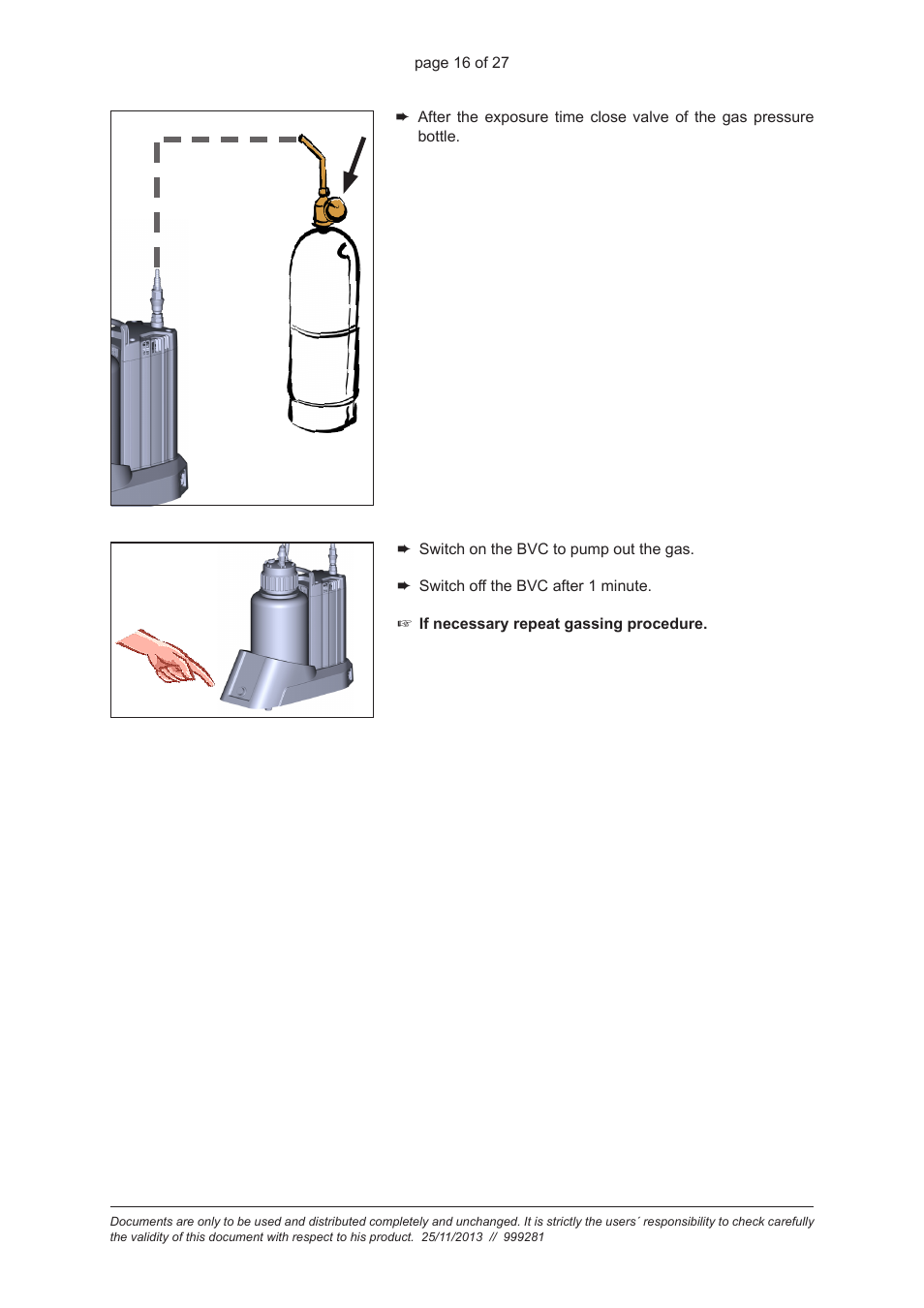 VACUUBRAND BVC basic / control / professional /G: Instructions pour la décontamination User Manual | Page 16 / 27