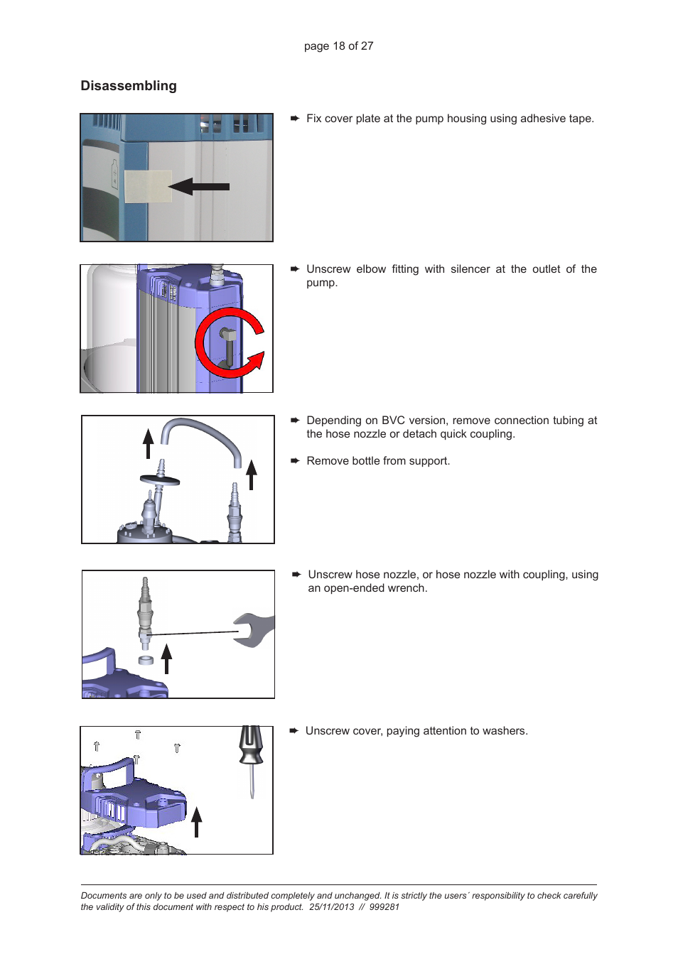 VACUUBRAND BVC basic / control / professional /G: Instructions pour la décontamination User Manual | Page 18 / 27