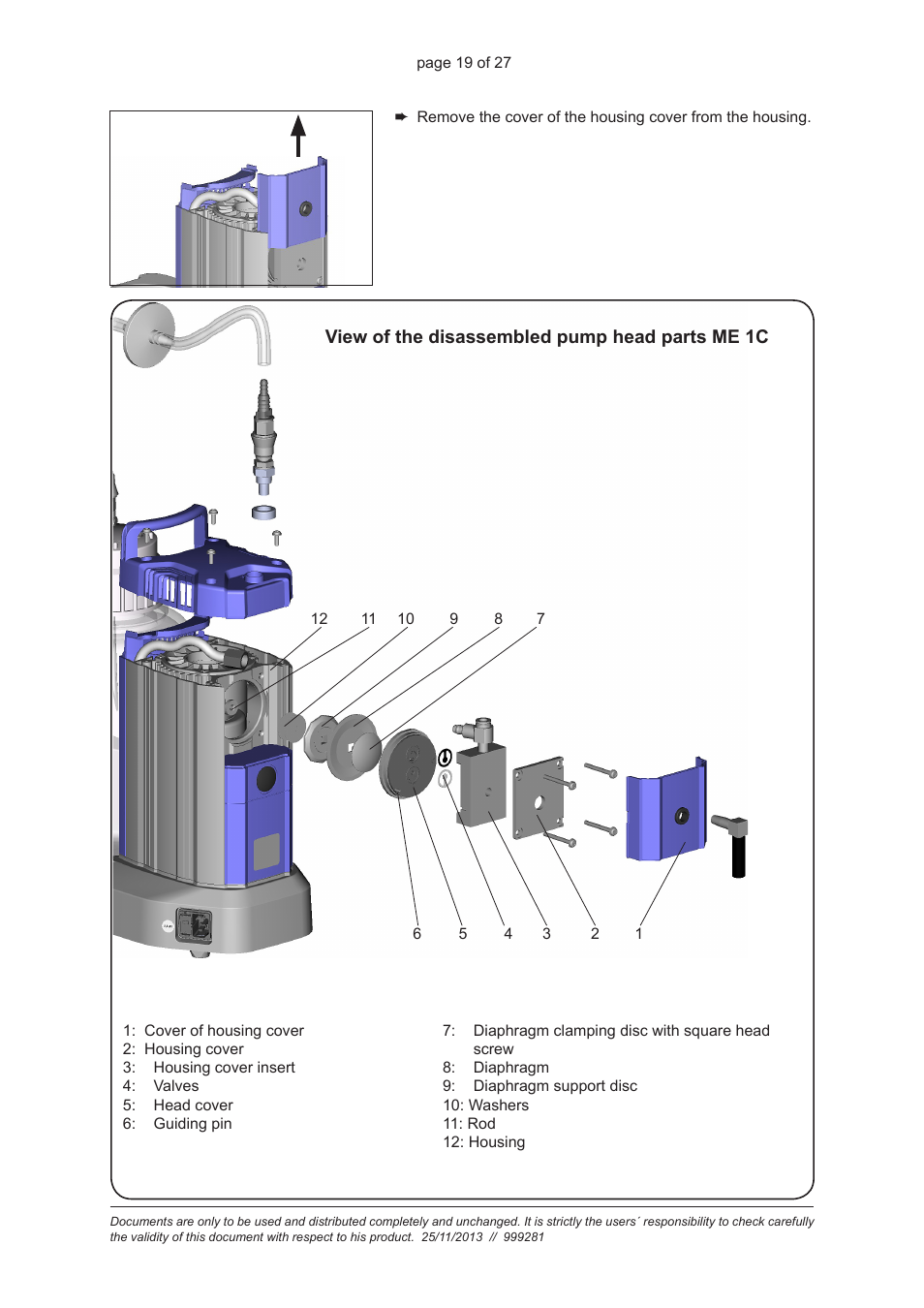 VACUUBRAND BVC basic / control / professional /G: Instructions pour la décontamination User Manual | Page 19 / 27