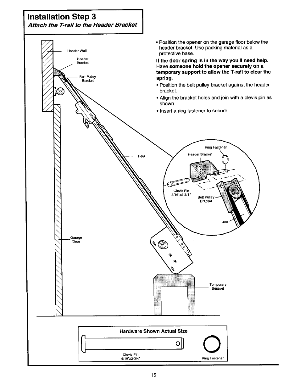 Installation step 3 | Craftsman 139.53664SRT2 User Manual | Page 15 / 40
