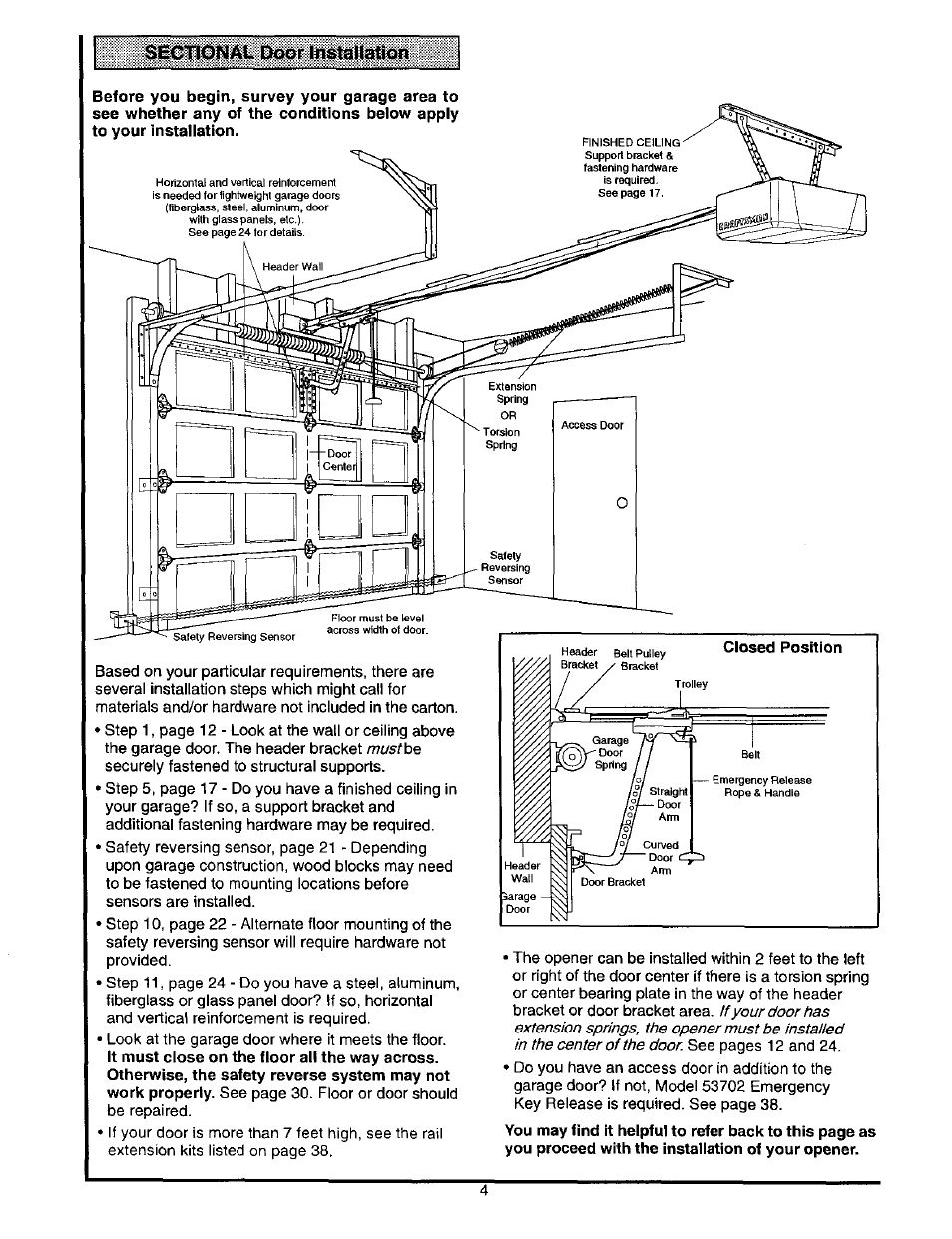 Âecîlonat door instaliaâon | Craftsman 139.53664SRT2 User Manual | Page 4 / 40