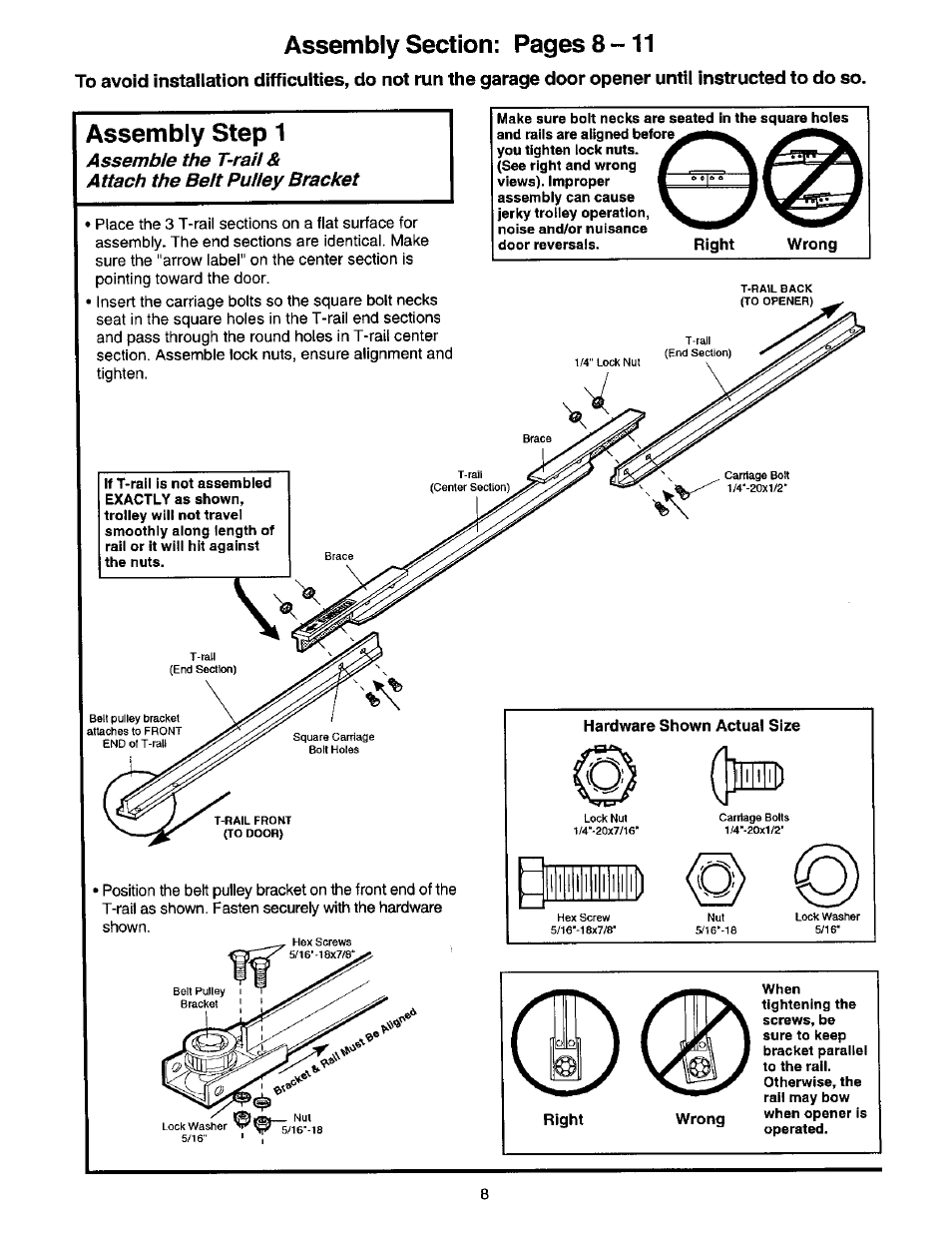 Assembly step 1 | Craftsman 139.53664SRT2 User Manual | Page 8 / 40