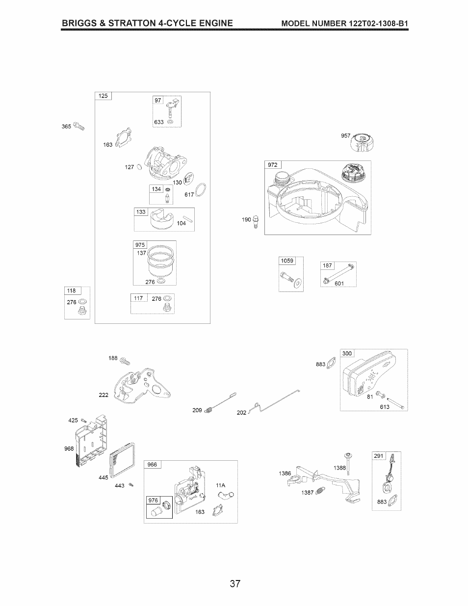 Briggs & stratton 4-cycle engine, 130l | Craftsman 917.389020 User Manual | Page 37 / 44