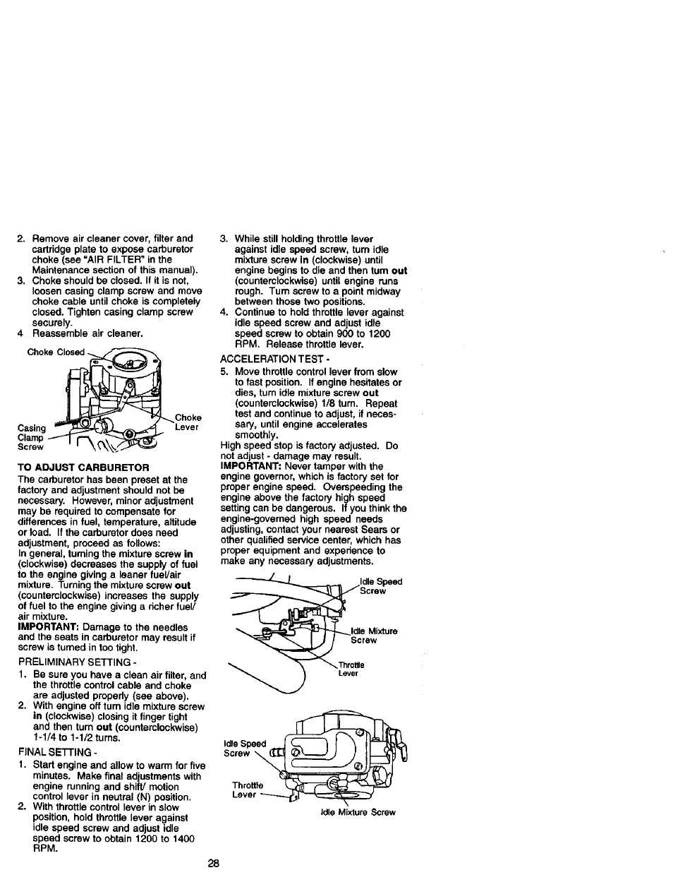 Craftsman 917.271840 User Manual | Page 28 / 60