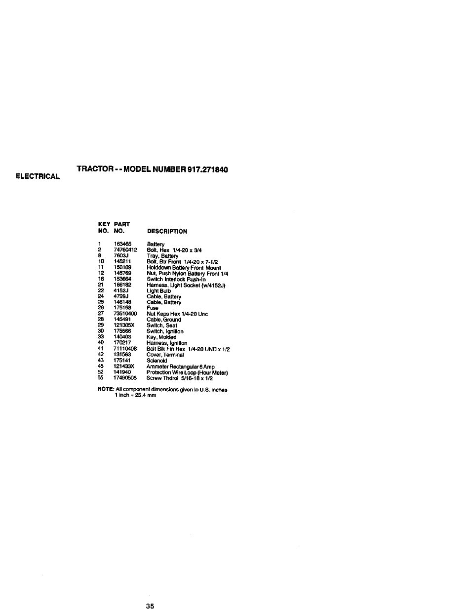 Electrical | Craftsman 917.271840 User Manual | Page 35 / 60