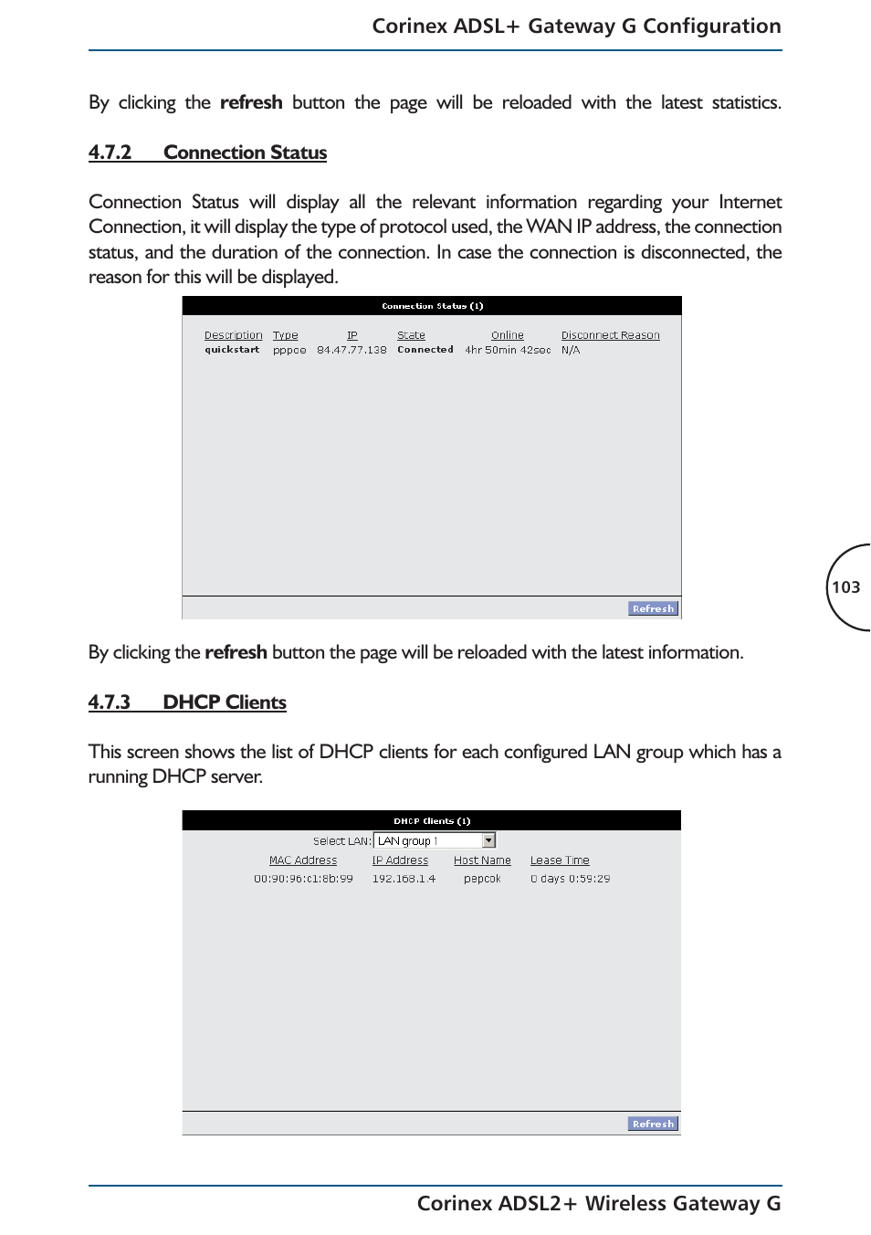 Corinex Global ADSL2+ User Manual | Page 104 / 145