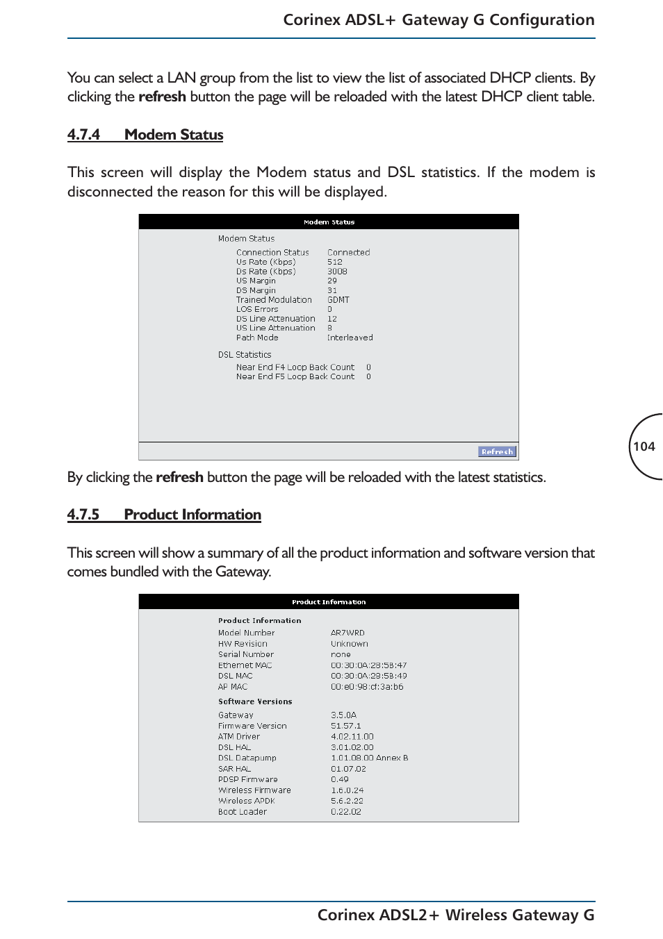 Corinex Global ADSL2+ User Manual | Page 105 / 145