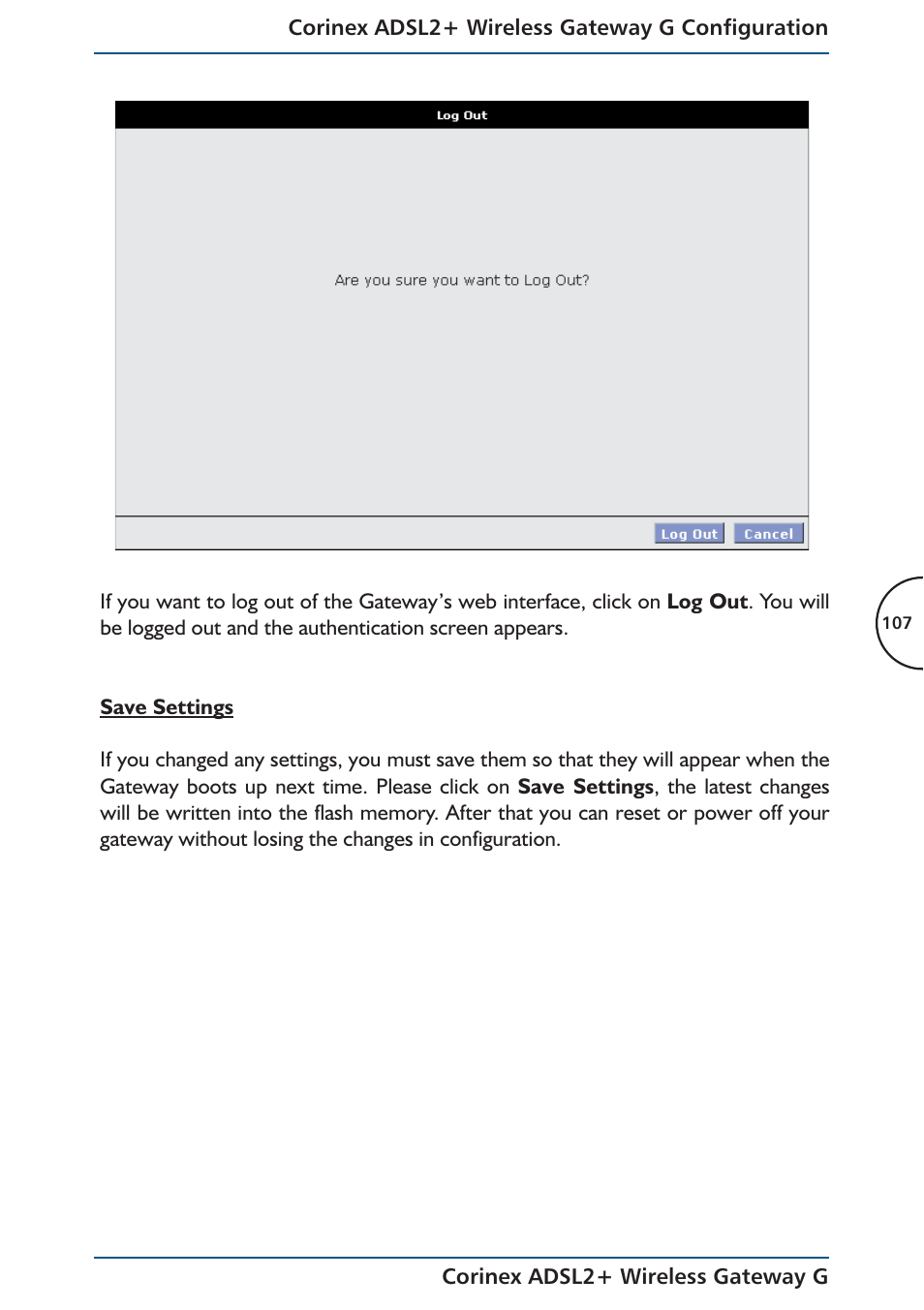 Corinex Global ADSL2+ User Manual | Page 108 / 145