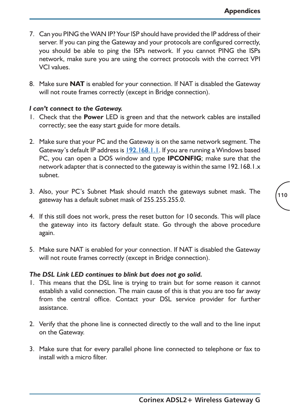 Corinex Global ADSL2+ User Manual | Page 111 / 145