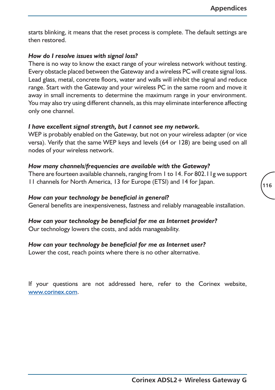 Corinex Global ADSL2+ User Manual | Page 117 / 145