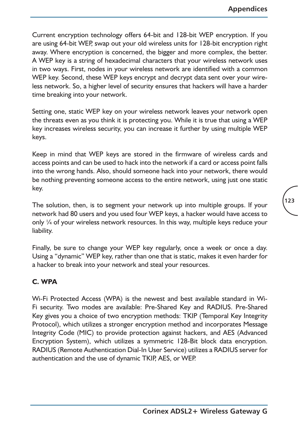 Corinex Global ADSL2+ User Manual | Page 124 / 145