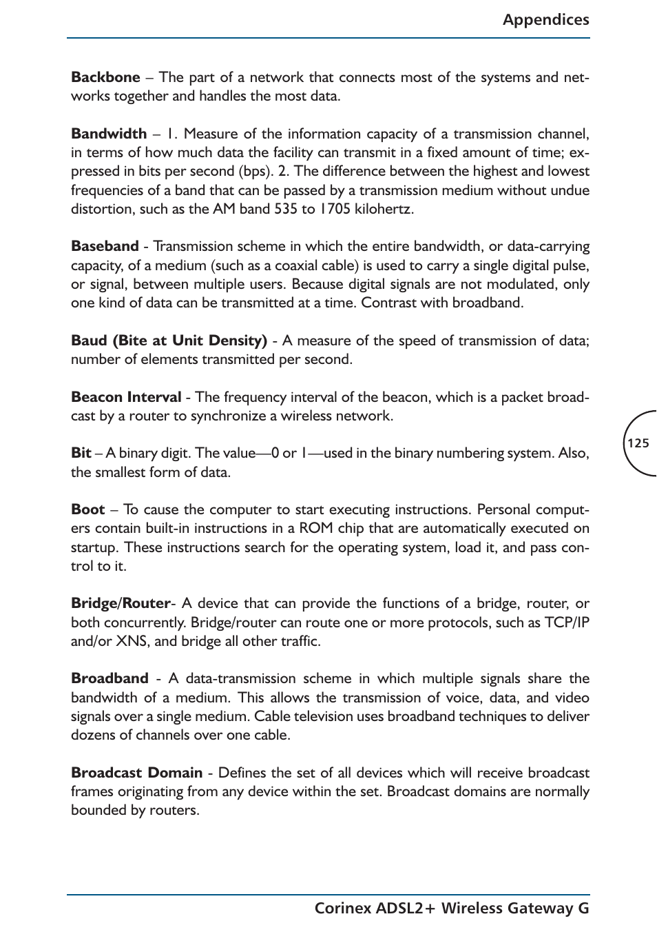 Corinex Global ADSL2+ User Manual | Page 126 / 145