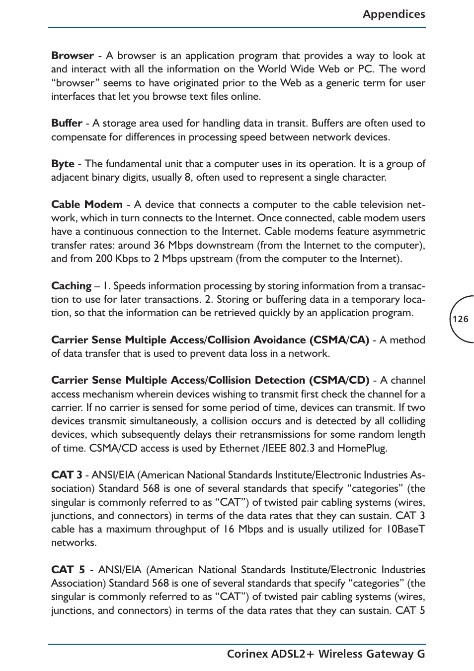 Corinex Global ADSL2+ User Manual | Page 127 / 145