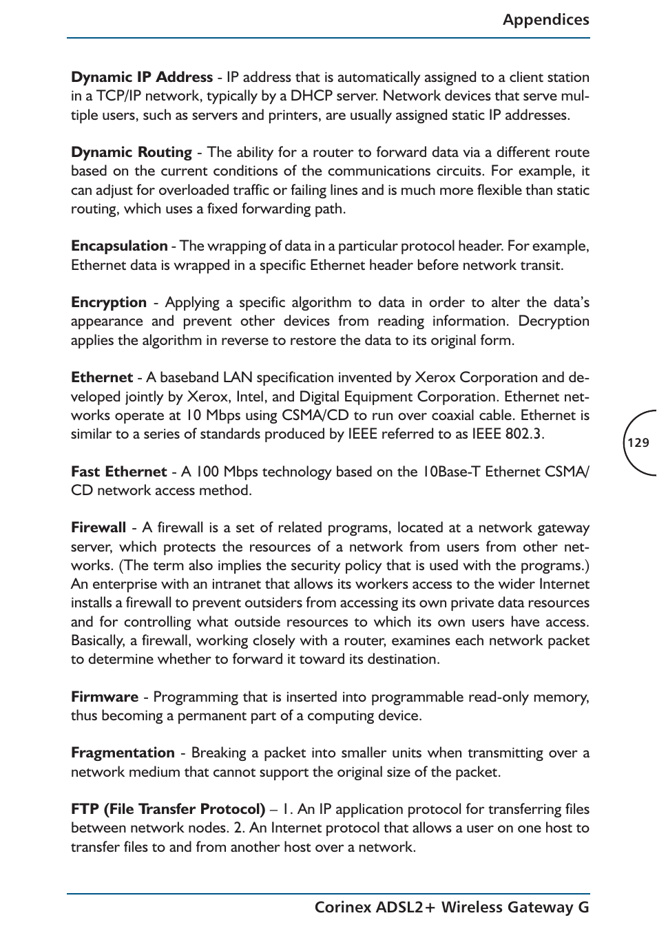 Corinex Global ADSL2+ User Manual | Page 130 / 145